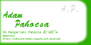 adam pahocsa business card